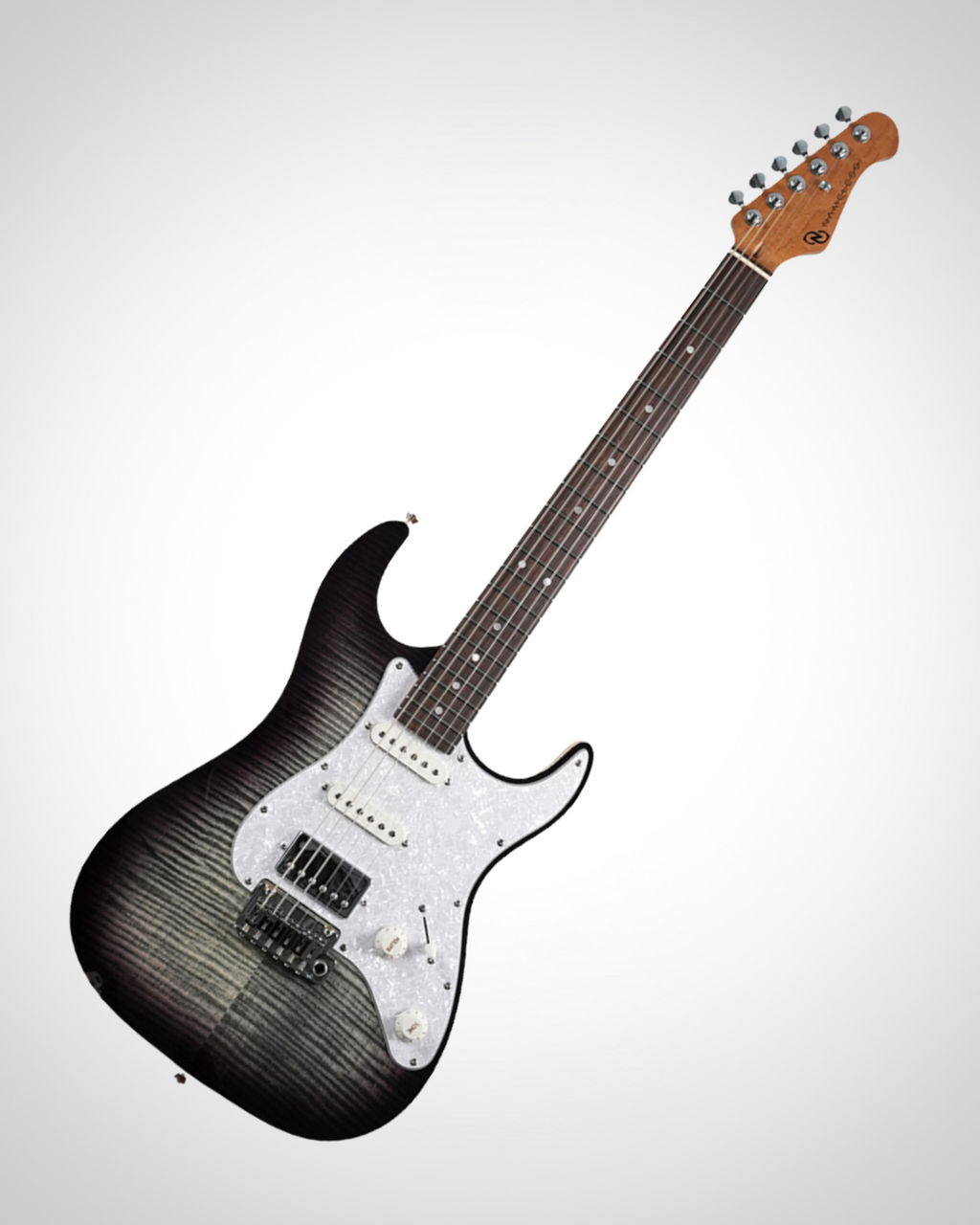 Nameless S-Class Deluxe 325RFT - Rosewood Fingerboard - Obsidian Burst Flame Top