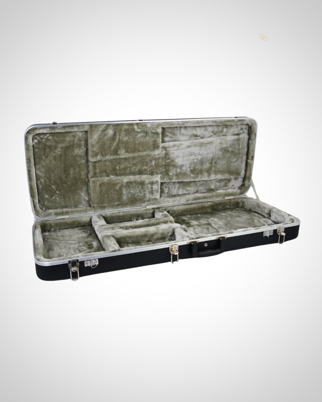 Nameless ABS Bass Guitar Hard Case - Black w/ Silver Interior