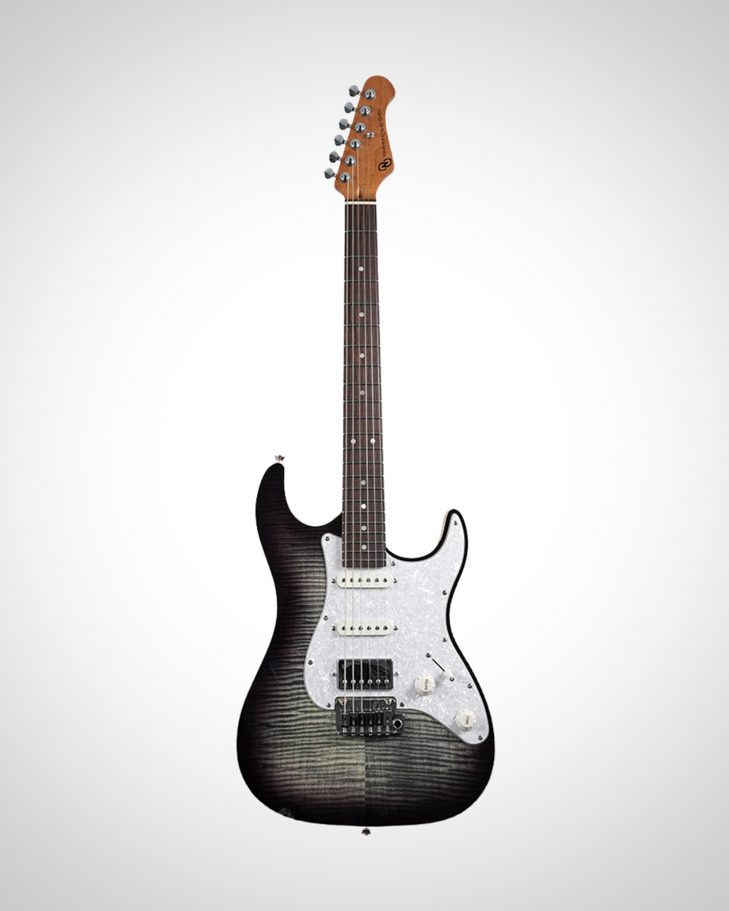 Nameless S-Class Deluxe 325RFT - Rosewood Fingerboard - Obsidian Burst Flame Top