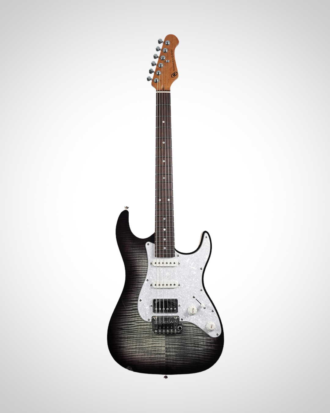 Nameless S-Class Deluxe 325RFT - Rosewood Fingerboard - Obsidian Burst Flame Top